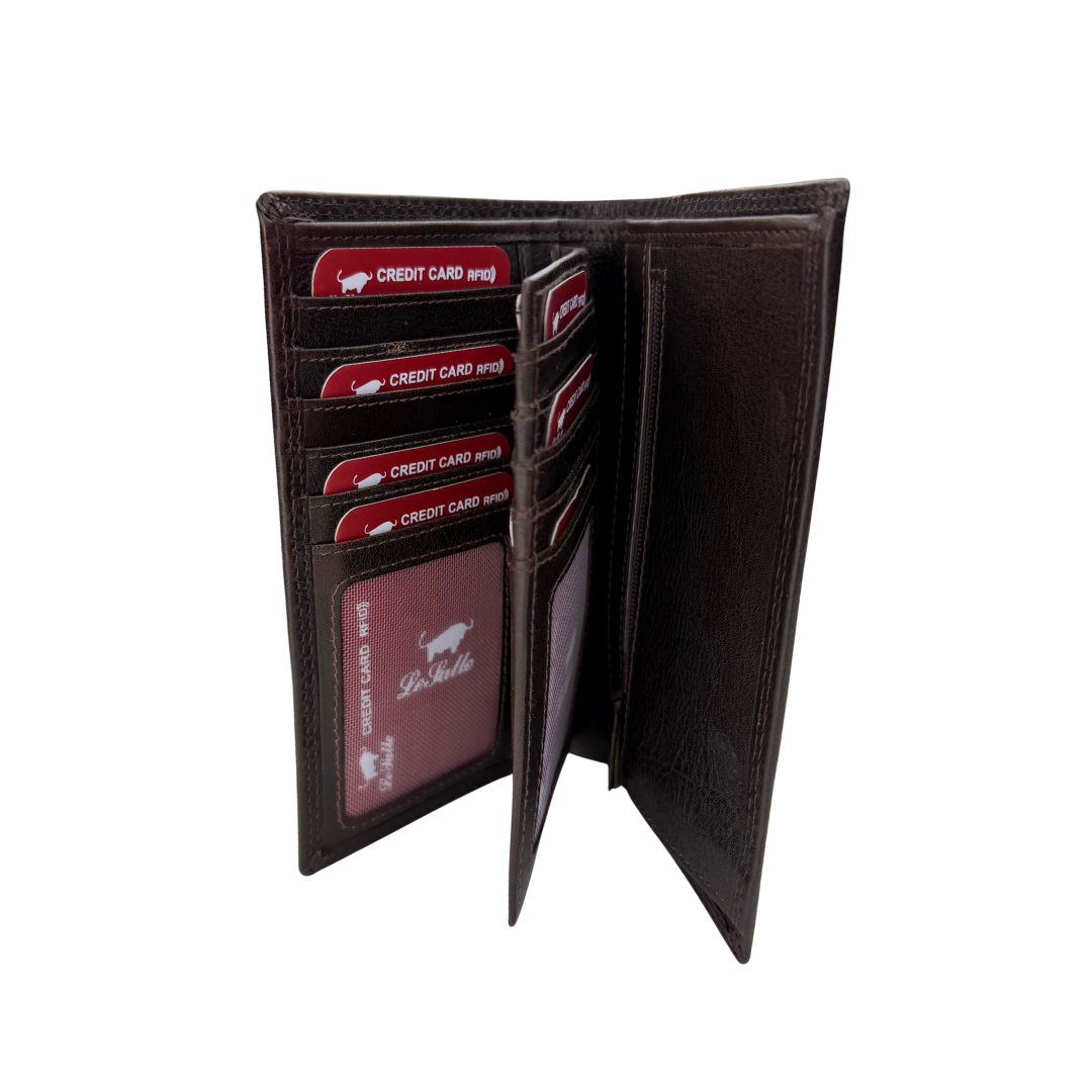 Le Salle aitonahkainen lompakko, iso, RFID - Image 3