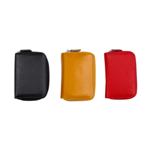 Aitonahkainen haitari-korttikotelo